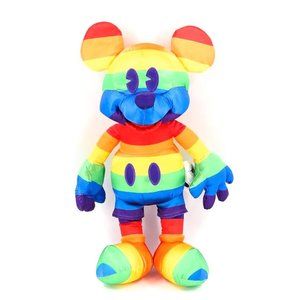 Disney Store Exclusive Rainbow Mickey Mouse Plush